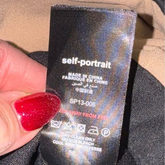 SELF PORTRAIT X REVOLVE black Lace Guipure Frill off the shoulder Jumpsuit sz 6 - Picture 11 of 11